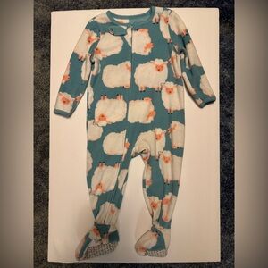 Carter's Blue Sheep Print Kids Footie
